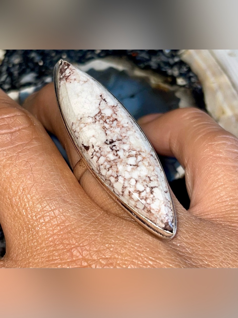 Wild Horse Jasper Magnesite Ring size 7 1/2